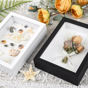 Cornice Espositiva in Legno per Fiori Secchi, Souvenir da Viaggio, Cornice Rettangolare in Legno - Product Image 5