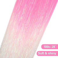 Cheveux de tressage de couleur vive avec des guirlandes, cheveux de tressage brillants de différentes couleurs à vendre