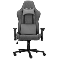 Chaise de jeu pivotante 2D neuve gris foncé, la plus vendue, entièrement personnalisable, avec revêtement en tissu durable, pour bureau à domicile, directement de l'usine