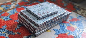 Jeu de Mahjong américain bohème avec ballons à air chaud et Matryoshka, 160 tuiles personnalisées pour soirées de jeu en famille et entre amis - Product Image 6