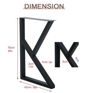 Industrial Modern Black Iron <b>Table</b> <b>Legs</b> Customizable for Outdoor Kitchen Dining Furniture - Product Image 2