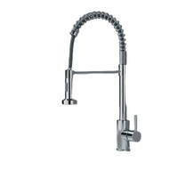 Robinet de cuisine à double poignée BoyI, design moderne, finition noire mate, montage sur plan, 1 trou, en acier inoxydable, avec cartouche céramique