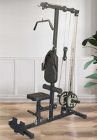 Machine de musculation à domicile avec poulie, positions de câble, entraînement du corps, barre de musculation