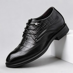 2026 New Model Men's <b>Top</b>-grain Cowhide British Style Brogue High-<b>Top</b> Casual Leather Shoes for Business Formal Derby Shoes - Product Image 5