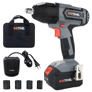 Impact Battery Wrench MXTOVEL Wholesale Professional 20V Lithium Battery Power Electric Ratchet Cordless Impact Wrench Set