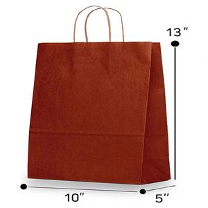 Bolsas de Papel Kraft con Asas Retorcidas para Regalos Navideños, Multiusos, Aptas para Cualquier Ocasión, Resistentes, de Gran Capacidad, Bolsas de Papel para Compras - Product Image 2