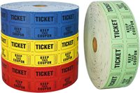 Tickets de tombola numérotés consécutivement, double rouleau de 2000 tickets pour les événements