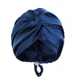 High Quality Silky Satin <b>Twist</b> Turban Ladies Outdoor Adjustable Fashion Multifunction Hair Care Headwraps - Product Image 5
