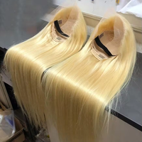 Peluca de Cabello Humano Virgen Natural de 40 Pulgadas, 613 13x6 HD, Transparente, Sin Pegamento, Color Rubio Indio Peruano, Personalizable para Mujeres