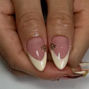 เล็บนิ้วมืออะคริลิคแบบทำมือกดบนเล็บศิลปะการทำเล็บอัลมอนด์ทำด้วยมือ - Product Image 2