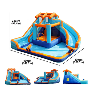 Lilytoys nhà máy ngoài trời hiện đại <span class=keywords><strong>Inflatable</strong></span> <span class=keywords><strong>Bouncer</strong></span> nhảy lâu đài nhà bị trả lại và trượt nước với quạt gió cho trẻ em - Product Image 2