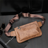 Sac banane en cuir PU pour homme de Guangzhou - Fermeture éclair portable pour usage quotidien/extérieur/professionnel