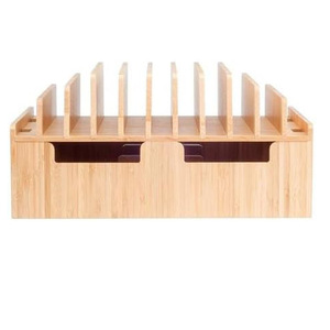 Bamboo Desktop Storage Box <b>For</b> Phones <b>Tablets</b> Electronics Multifunctional Organizer <b>Stand</b> - Product Image 5