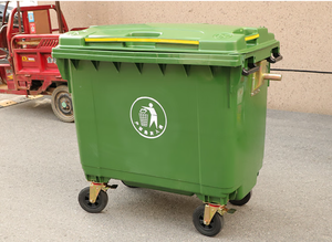 660L Flexible Universal <b>Wheel</b> Trash Can Industrial Factory Standing Waste Container Plastic Material - Product Image 5