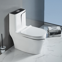 Sanitaires de luxe Water Closet Céramique Salle de bain Porcelaine Or Ligne Blanc Wc Siphonic One Piece Toilettes Commode