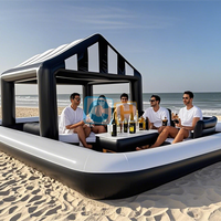 Bar de piscine gonflable cour extérieure Portable arrière-cour événement fête barre de plage gonflable tente barre flottante de mer