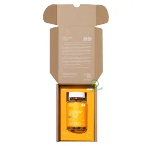 Bán buôn tùy chỉnh Kraft sóng giấy bưu phẩm vận chuyển Hộp bổ sung vitamin lọ chai bao bì hộp - Product Image 1