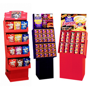 Rak <span class=keywords><strong>Display</strong></span> ritel Supermarket kustom rak tampilan lantai kardus Pop up makanan ringan CIP kentang dudukan pajangan karton Popcorn - Product Image 2