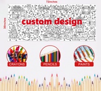 Bannière de coloriage en papier géant pour bricolage personnalisé, nappe d'affiche de coloriage géante pour cadeaux d'artisanat d'Halloween, décorations de fête pour enfants