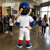 Costume de mascotte personnalisé Shengye pour club de baseball, tenue de mascotte d'équipe de baseball pour la saison, idéal pour les matchs de baseball