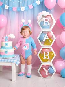 Boîte à ballons transparente en plastique pour la fête <span class=keywords><strong>de</strong></span> naissance, les anniversaires et les mariages, décorations personnalisées avec nom, accessoires <span class=keywords><strong>de</strong></span> photographie <span class=keywords><strong>de</strong></span> fond - Product Image 4
