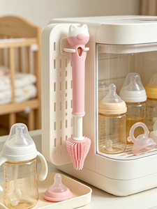 Kit de Cepillos de Limpieza <span class=keywords><strong>para</strong></span> Bebés, Libres de BPA, Aptos <span class=keywords><strong>para</strong></span> Alimentos, Suaves al Tacto, No Dañan los Pezones, con <span class=keywords><strong>Base</strong></span> Adorable en Forma de Gato - Product Image 4
