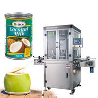 Servomoteur à couvercle ouvert facile entièrement automatique peut fermer l'étain en métal boisson en conserve nourriture 400ml lait de coco eau Machine de mise en conserve