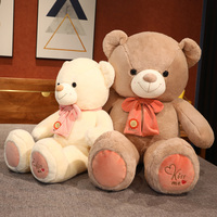 Ours en peluche personnalisé super doux LOVE KISS ME, jouet de nuit, ours en peluche de la Saint-Valentin, animaux en peluche de différentes tailles, vente en gros