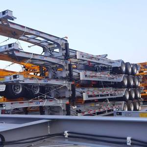 รถกึ่งพ่วงโครงกระดูกรถเทรลเลอร์สำหรับ40FT เรือขนส่งสินค้า - Product Image 4