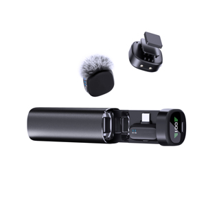 Microphone cravate sans fil Winbridge 2.4G (1Tx+2Rx) Microphone capacitif Transmission 20m Temps de fonctionnement 5-6H - Product Image 1