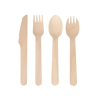 Kit de couverts jetables biodégradables en maïs emballés individuellement : cuillère, fourchette, couteau et serviette écologiques pour restaurant