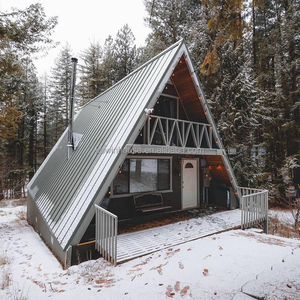 Trung Quốc <span class=keywords><strong>Hot</strong></span> Bán thiết kế độc đáo ánh sáng thép nhỏ Tiny <span class=keywords><strong>Kit</strong></span> đúc sẵn một khung nhà với Loft giường - Product Image 1