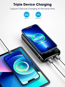 Nouveau 2025 Échantillon gratuit de produits avec logo personnalisé Portable câble intégré 20000mAh Banque d'alimentation sans fil à charge rapide de grande capacité - Product Image 6