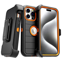 Coque de protection antichoc robuste pour iPhone 15 Pro Max avec étui et béquille intégrée