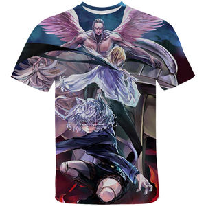 T-shirt pour homme, col rond, ajusté, doux, anime <span class=keywords><strong>manga</strong></span>, vêtements, t-shirt <span class=keywords><strong>X</strong></span> Hunter, t-shirt Killua Zoldyck - Product Image 3