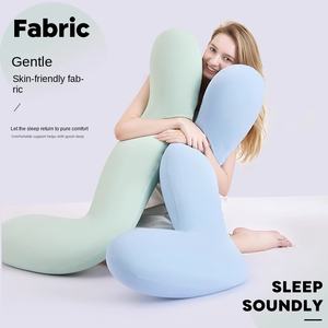 <span class=keywords><strong>Almohada</strong></span> <span class=keywords><strong>larga</strong></span> ergonómica para cama para niñas y mujeres embarazadas, espuma viscoelástica extraíble y lavable, parte del cuerpo para dormir, <span class=keywords><strong>almohada</strong></span> para embarazo - Product Image 2