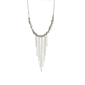 S925 Pure <b>Silver</b> Tassel Necklace Elegant Minimalist Design Everyday Wear Fine <b>Choker</b> Jewelry - Product Image 5