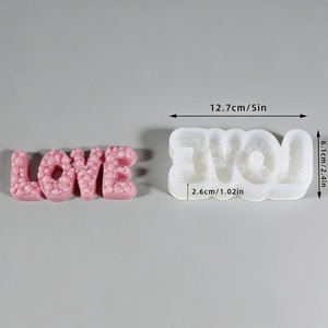 Silicone Love Letter Mold 12.7cm For Baking Fondant Candy Craft DIY - Product Image 1