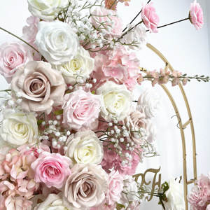 ของตกแต่งพื้นหลังซุ้มแต่งงานเทียมที่มีสีสันโรแมนติก - Product Image 5