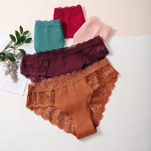 Culottes en dentelle épissée Modèles pour femmes Culottes pour dames confortables respirantes et non marquantes Culottes creuses françaises - Product Image 2