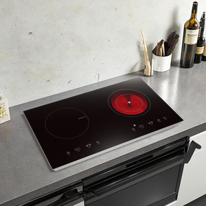 Table de cuisson encastrable 2 feux à induction et infrarouge combinés 2000W+2000W, plaque de cuisson domestique à induction - Product Image 4