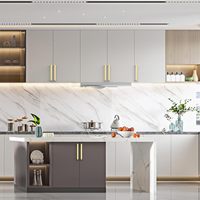 Poignée de meuble en laiton massif, barre en T, pour tiroir de cuisine, quincaillerie moderne dorée, pour armoire, commode, placard, luxe, longue