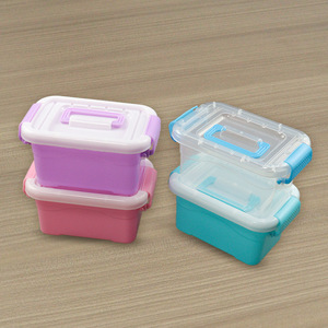 Plastic Storage <b>Bins</b> <b>Rectangle</b> Covered Small Square Box Series For Toys Organizer Desktop Organizers - Product Image 2