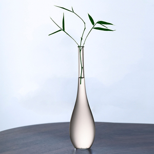 <span class=keywords><strong>Vaso</strong></span> Moderno Alto <span class=keywords><strong>in</strong></span> <span class=keywords><strong>Vetro</strong></span> con Smalto Trasparente Dorato, Vasi da Matrimonio per Decorazioni Domestiche - Product Image 4