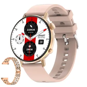 FLY RABBIT 2024 jam tangan pintar 1.45 inci, gelang tahan air IP68 layar bulat AMOLED, panggilan gigi biru NFC DT88 MAX untuk pria wanita