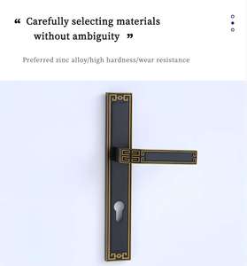 Manija de puerta de casa duradera de galvanoplastia múltiple de aleación de zinc minimalista moderna manija de puerta moleteada - Product Image 5