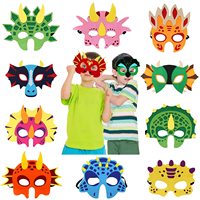 Nicro Original usine enfants Halloween mascarade Cosplay dessin animé dinosaure conception masques de fête haute qualité yeux feutre masque