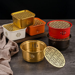 Stainless Steel <b>Tea</b> Warmer Round Candle Heated Base For Outdoor Use Fruit Herbal <b>Tea</b> - Product Image 1