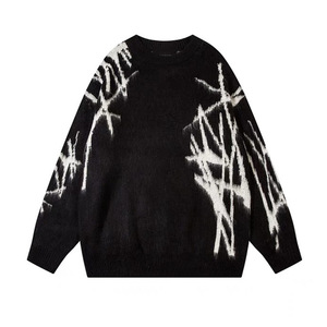 เสื้อสเวตเตอร์ถักคอกลมผู้ชาย Zhan Ya ทรงหลวม ลายแจ็คการ์ด แขนยาว ป้องกันขนร่วง สำหรับฤดูใบไม้ร่วง - Product Image 1