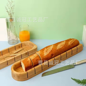 เขียงหั่นขนมปังไม้ไผ่เฉิงกวนพร้อมร่องนำทางสำหรับใช้ในครัว - Product Image 2